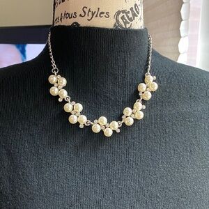 Elegant Pearl Cluster Necklace Make a 5-pc bundle for best price!